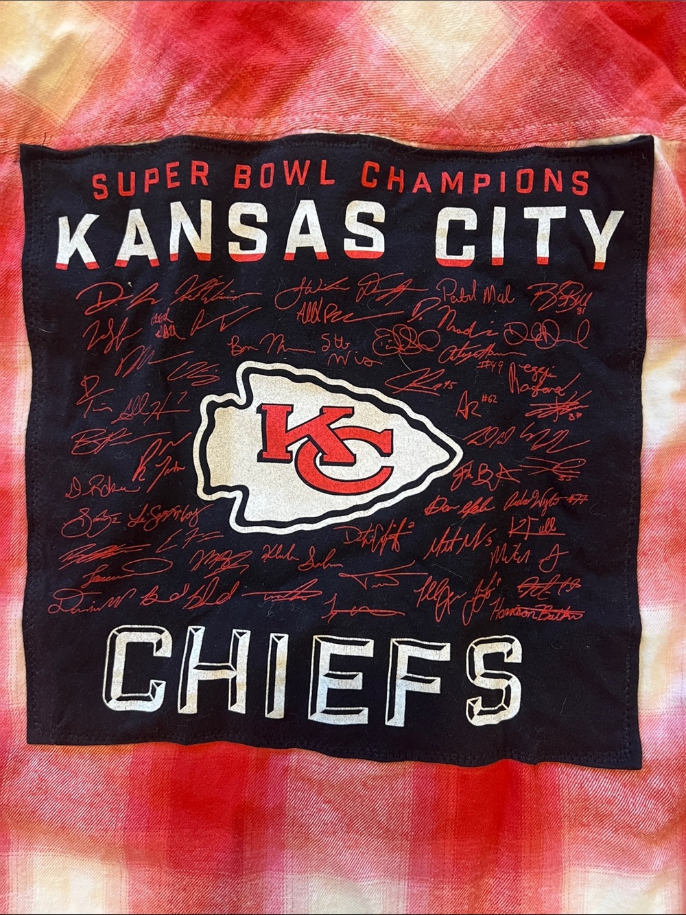 Kansas City Chiefs Upcycled Flannel Shirt - Picture 4 of 7